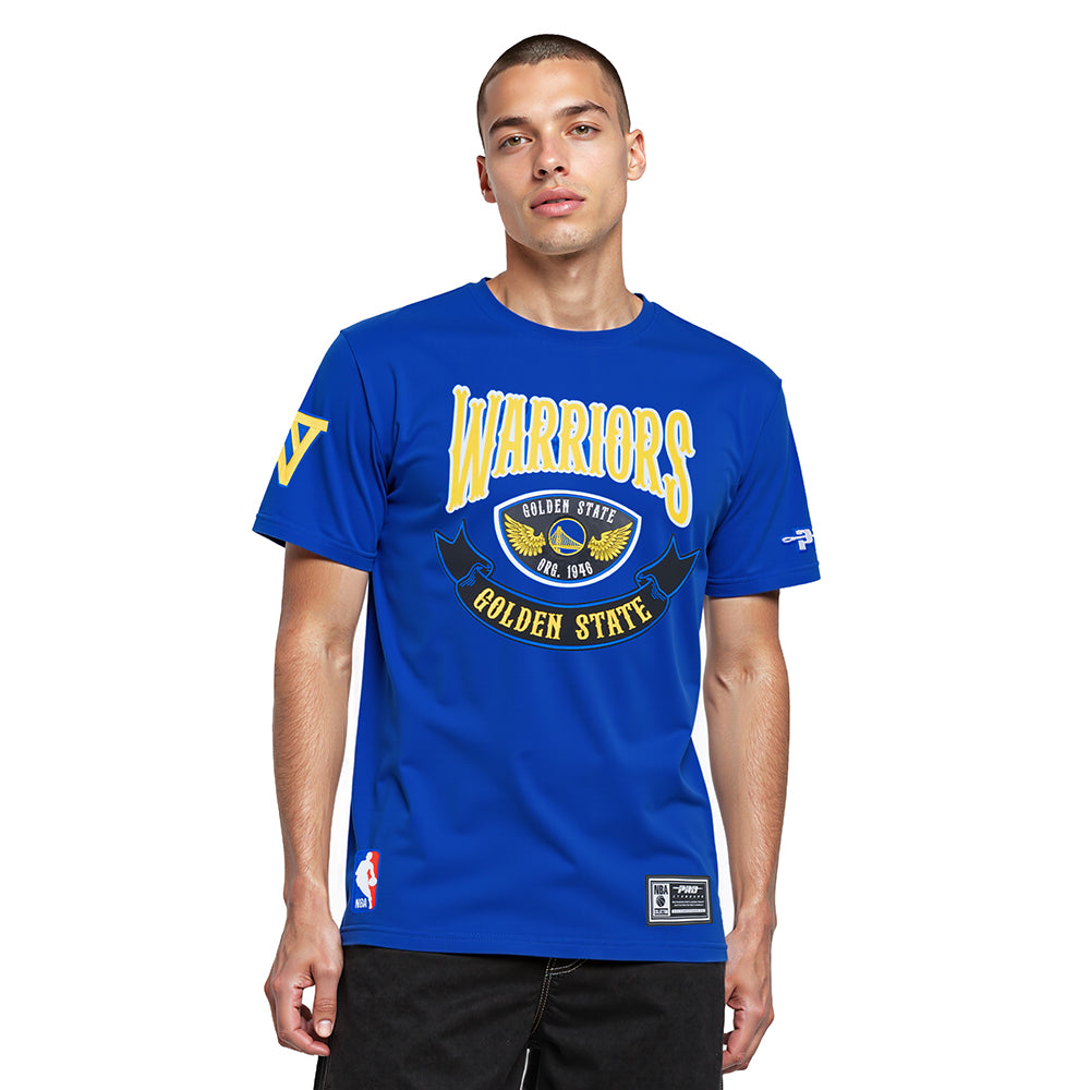 NBA GOLDEN STATE WARRIORS BORN FOR SPORT T-SHIRT EN JERSEY SIMPLE POUR HOMME (BLEU ROYAL)