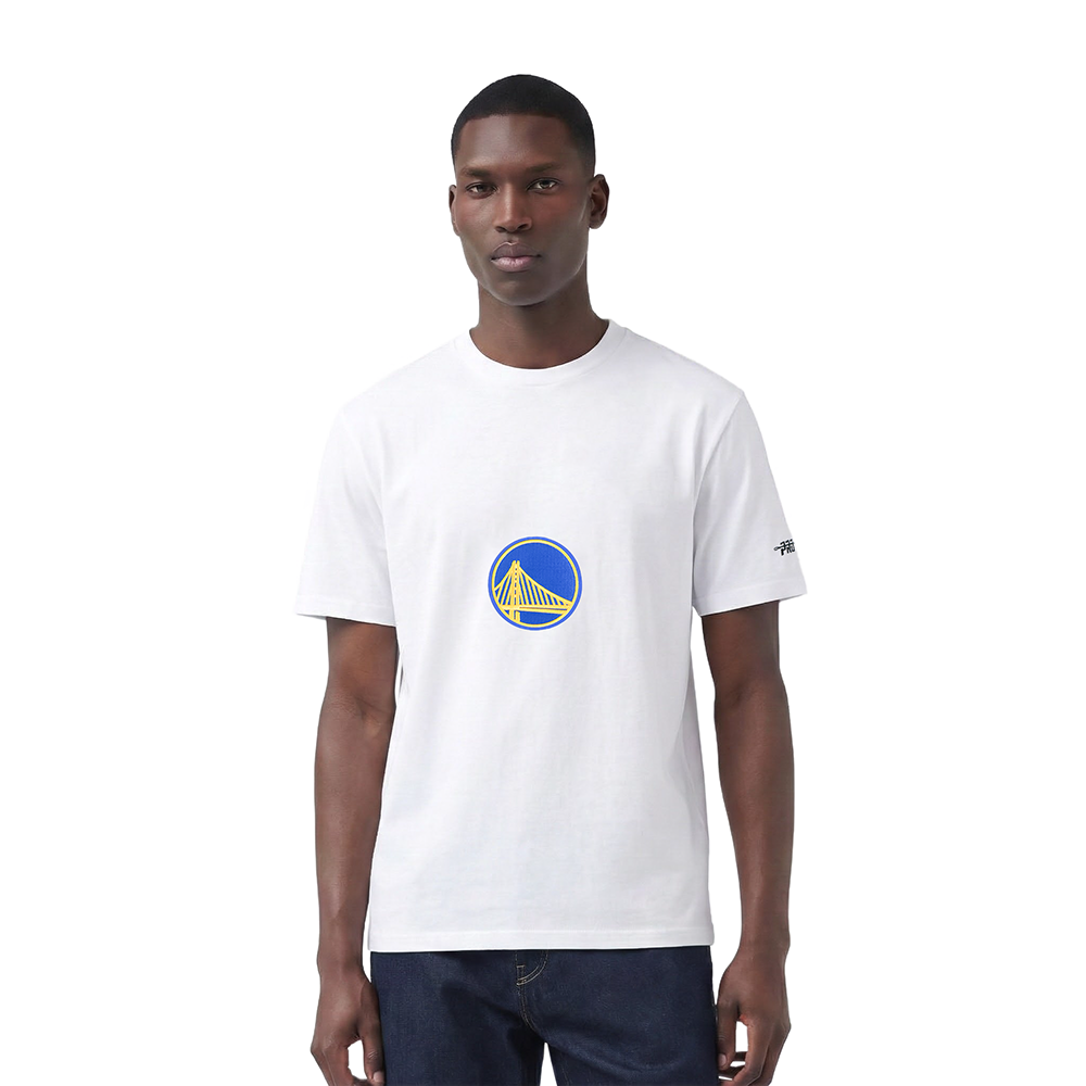 NBA GOLDEN STATE WARRIORS LIVING LARGE MEN'S CJ DROP SHOULDER TEE (WHITE)