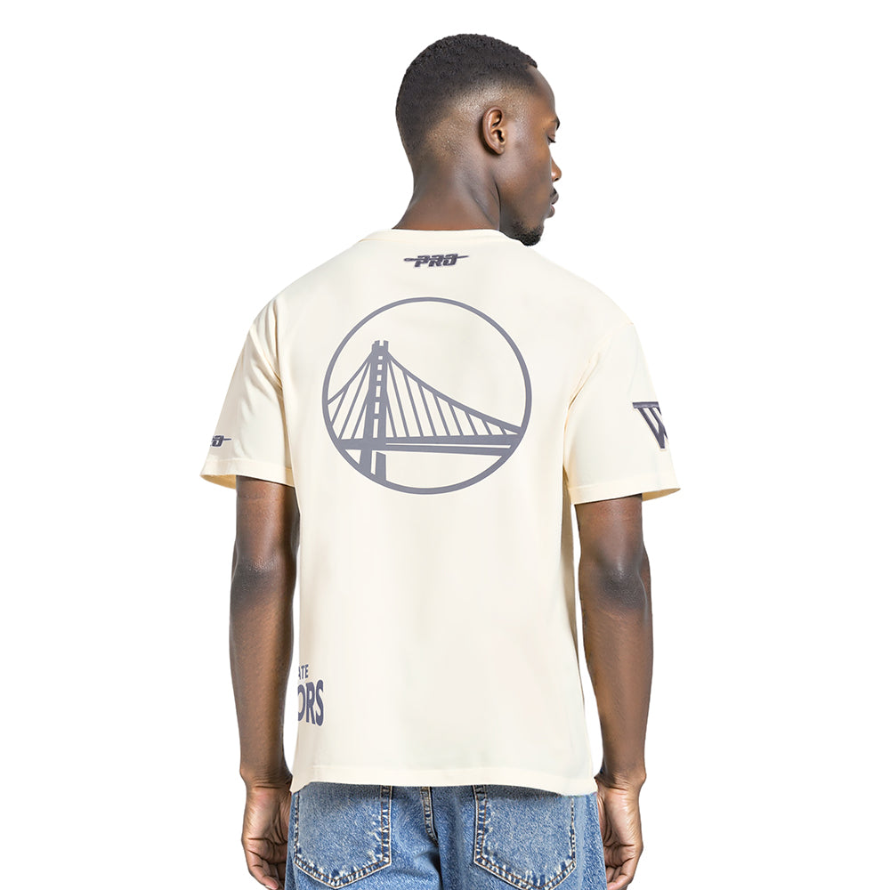 NBA GOLDEN STATE WARRIORS STREET TEAM MEN'S CJ DROP SHOULDER TEE (EGGSHELL)