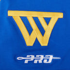 NBA GOLDEN STATE WARRIORS LETTERMAN T-SHIRT À MANCHES COURTES POUR HOMME (BLEU ROYAL)