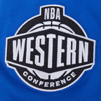 NBA GOLDEN STATE WARRIORS LETTERMAN T-SHIRT À MANCHES COURTES POUR HOMME (BLEU ROYAL)