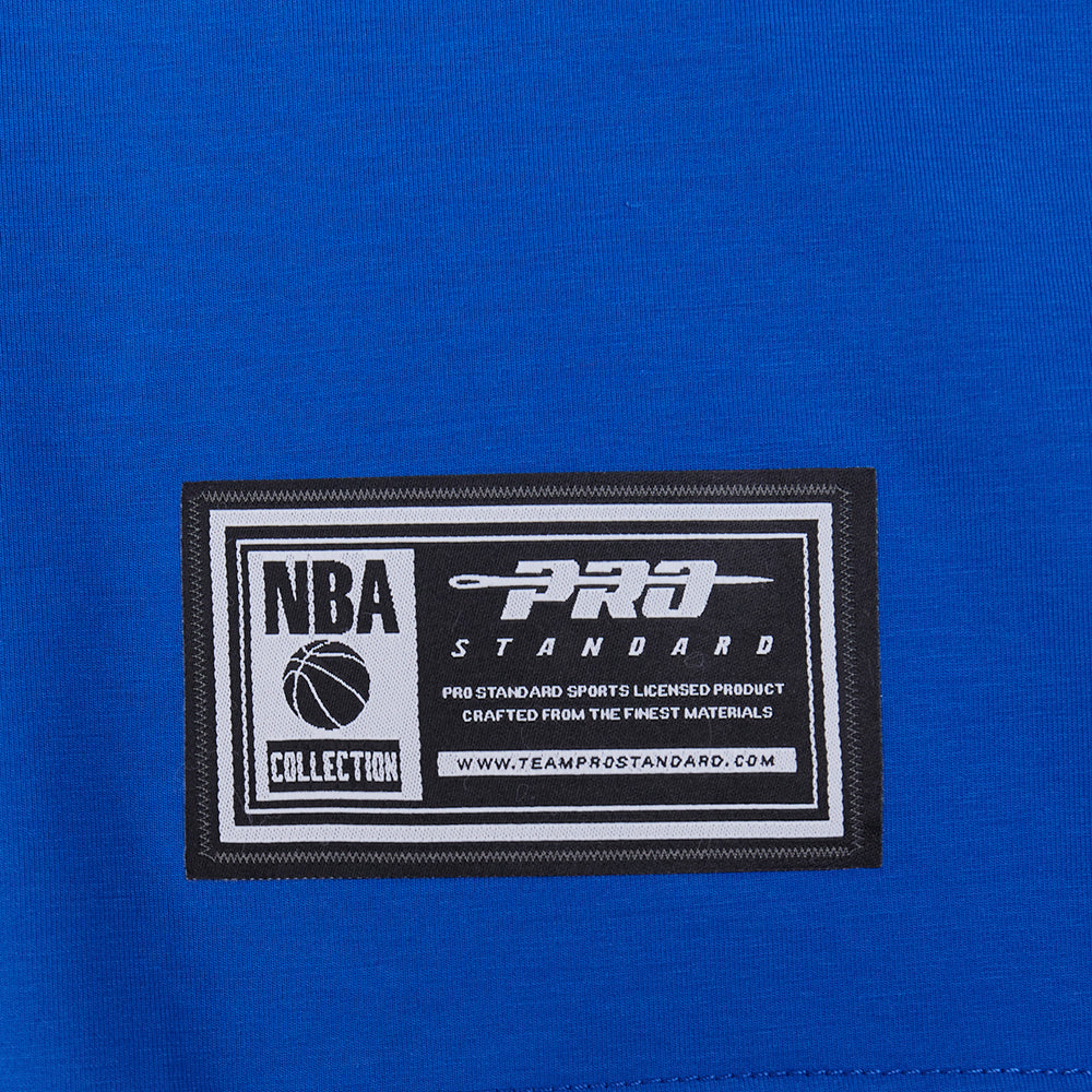 NBA GOLDEN STATE WARRIORS LETTERMAN T-SHIRT À MANCHES COURTES POUR HOMME (BLEU ROYAL)