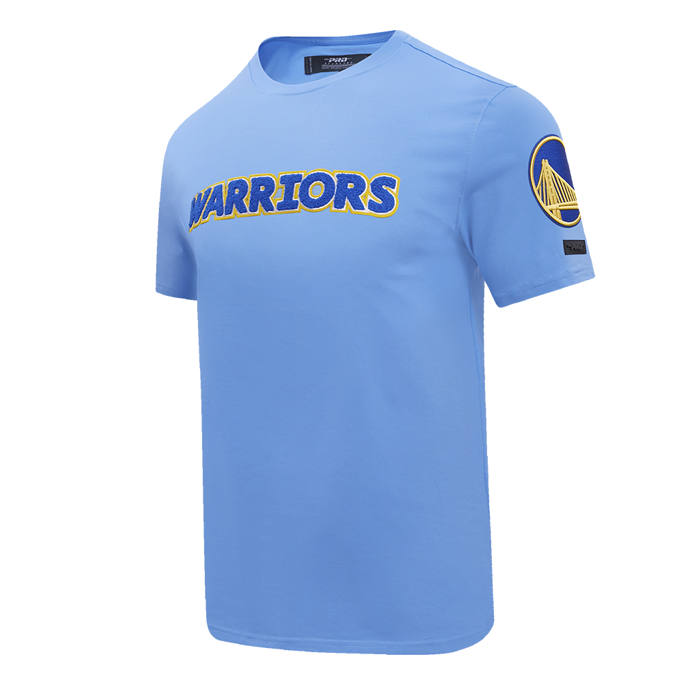 NBA GOLDEN STATE WARRIORS CLASSIC CHENILLE MEN'S TEE (UNIVERSITY BLUE)