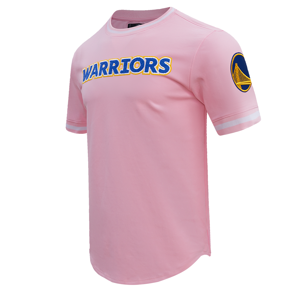 NBA GOLDEN STATE WARRIORS CLASSIC CHENILLE MEN'S TEE (PINK)