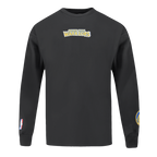 NBA GOLDEN STATE WARRIORS WINGSPAN MEN'S DROP SHOULDER LONG SLEEVE TEE (BLACK)