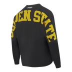 NBA GOLDEN STATE WARRIORS WINGSPAN MEN'S DROP SHOULDER LONG SLEEVE TEE (BLACK)