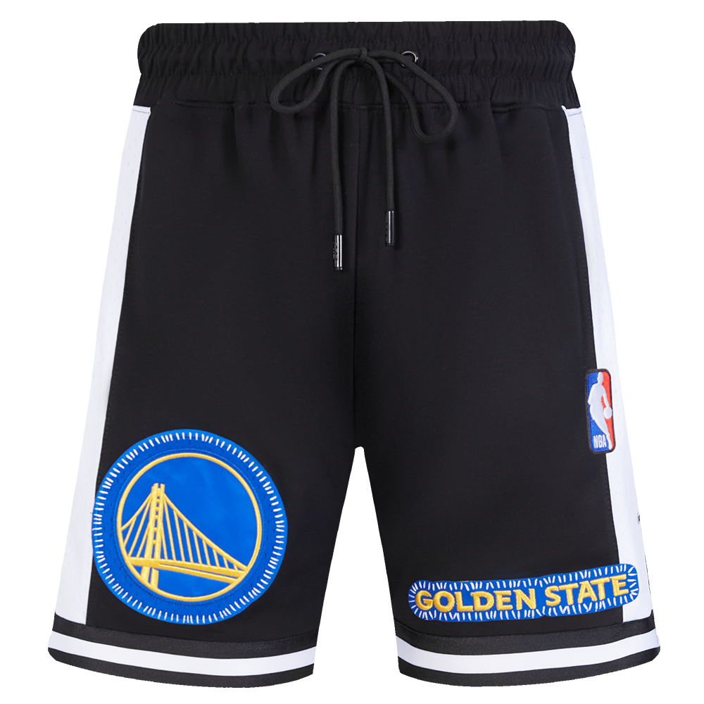 NBA GOLDEN STATE WARRIORS DIY PICK STITCH MEN'S DOUBLE KNIT 2.0 SHORT (BLACK)