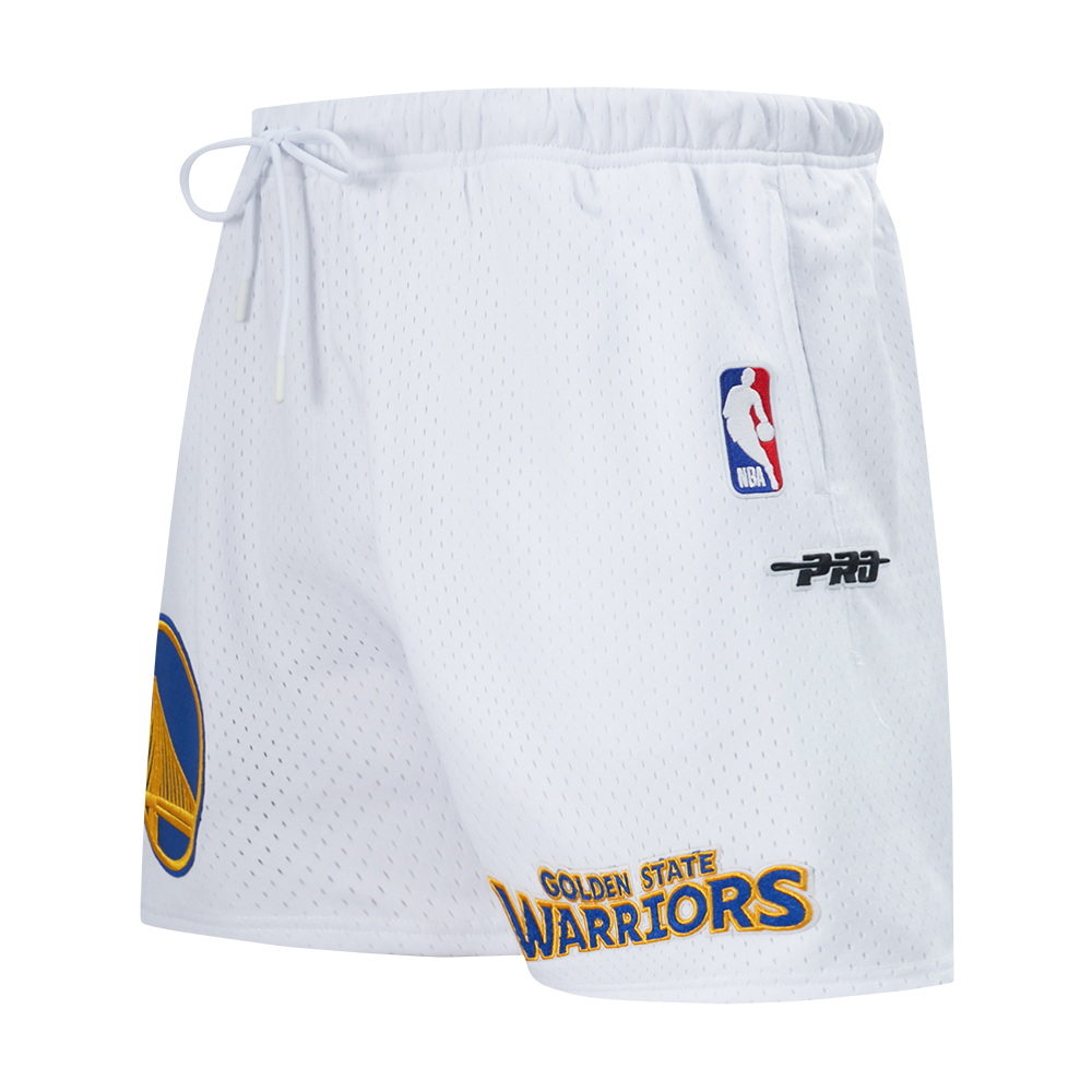 NBA GOLDEN STATE WARRIORS SOUVENIR MEN'S MESH SHORT (WHITE)