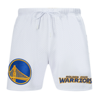NBA GOLDEN STATE WARRIORS SOUVENIR MEN'S MESH SHORT (WHITE)
