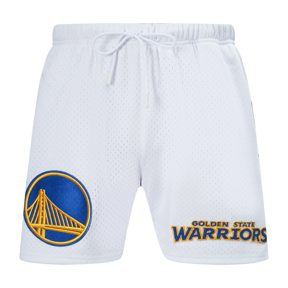 NBA GOLDEN STATE WARRIORS SOUVENIR MEN'S MESH SHORT (WHITE)