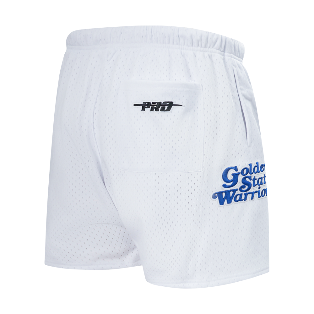 NBA GOLDEN STATE WARRIORS SOUVENIR MEN'S MESH SHORT (WHITE)