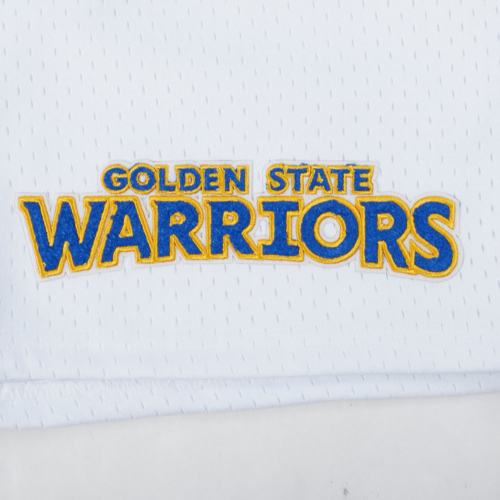 NBA GOLDEN STATE WARRIORS SOUVENIR MEN'S MESH SHORT (WHITE)
