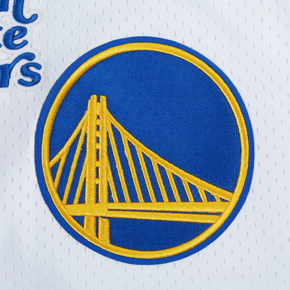 NBA GOLDEN STATE WARRIORS SOUVENIR MEN'S MESH SHORT (WHITE)