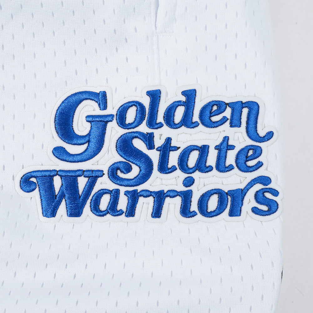 NBA GOLDEN STATE WARRIORS SOUVENIR MEN'S MESH SHORT (WHITE)