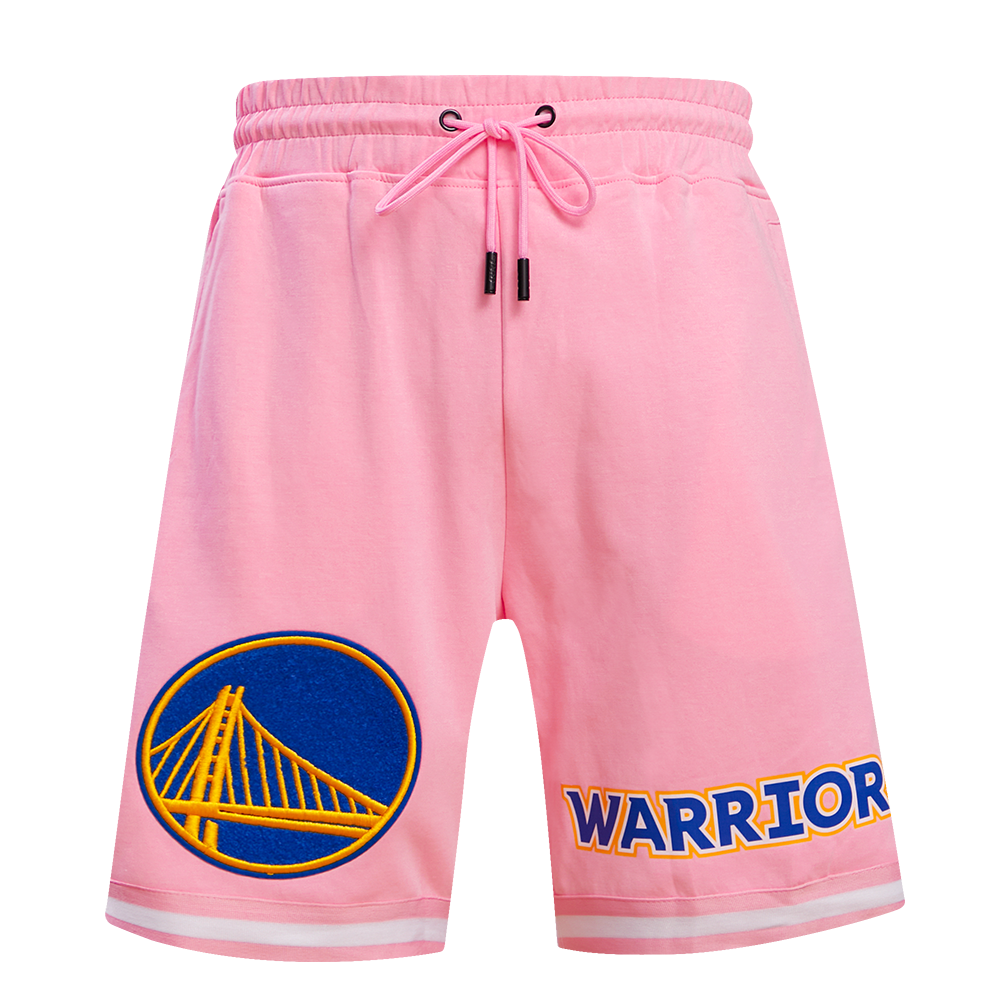 NBA GOLDEN STATE WARRIORS CLASSIC CHENILLE SHORT POUR HOMME (ROSE)