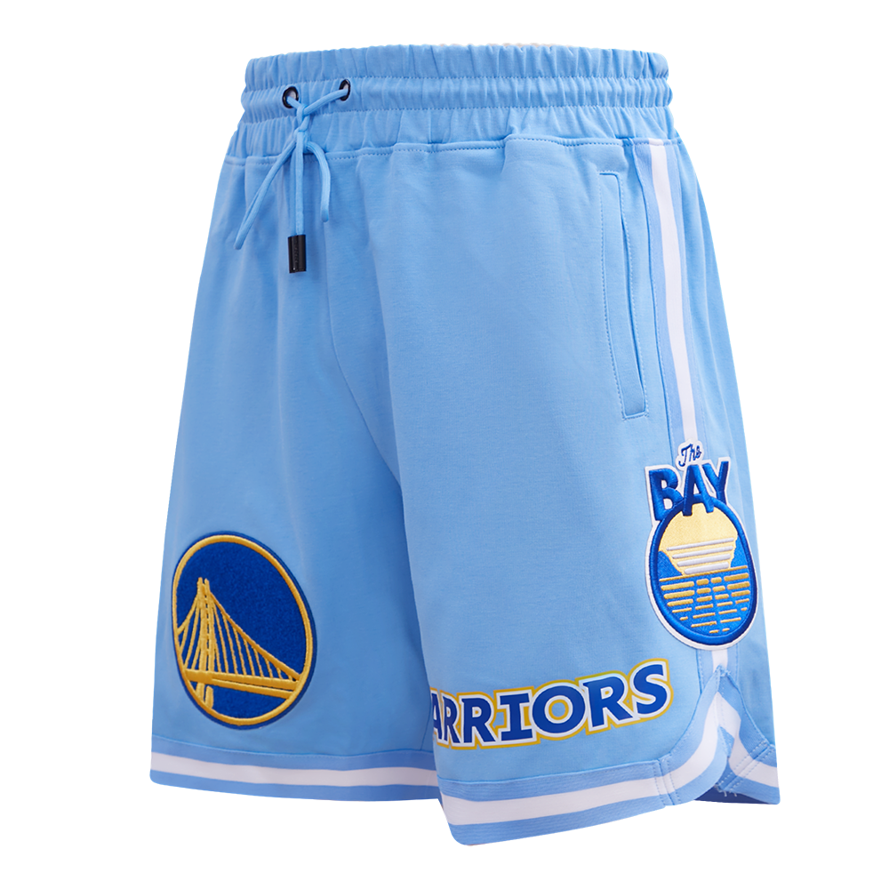 NBA GOLDEN STATE WARRIORS CLASSIC CHENILLE SHORT POUR HOMME (BLEU UNIVERSITÉ)
