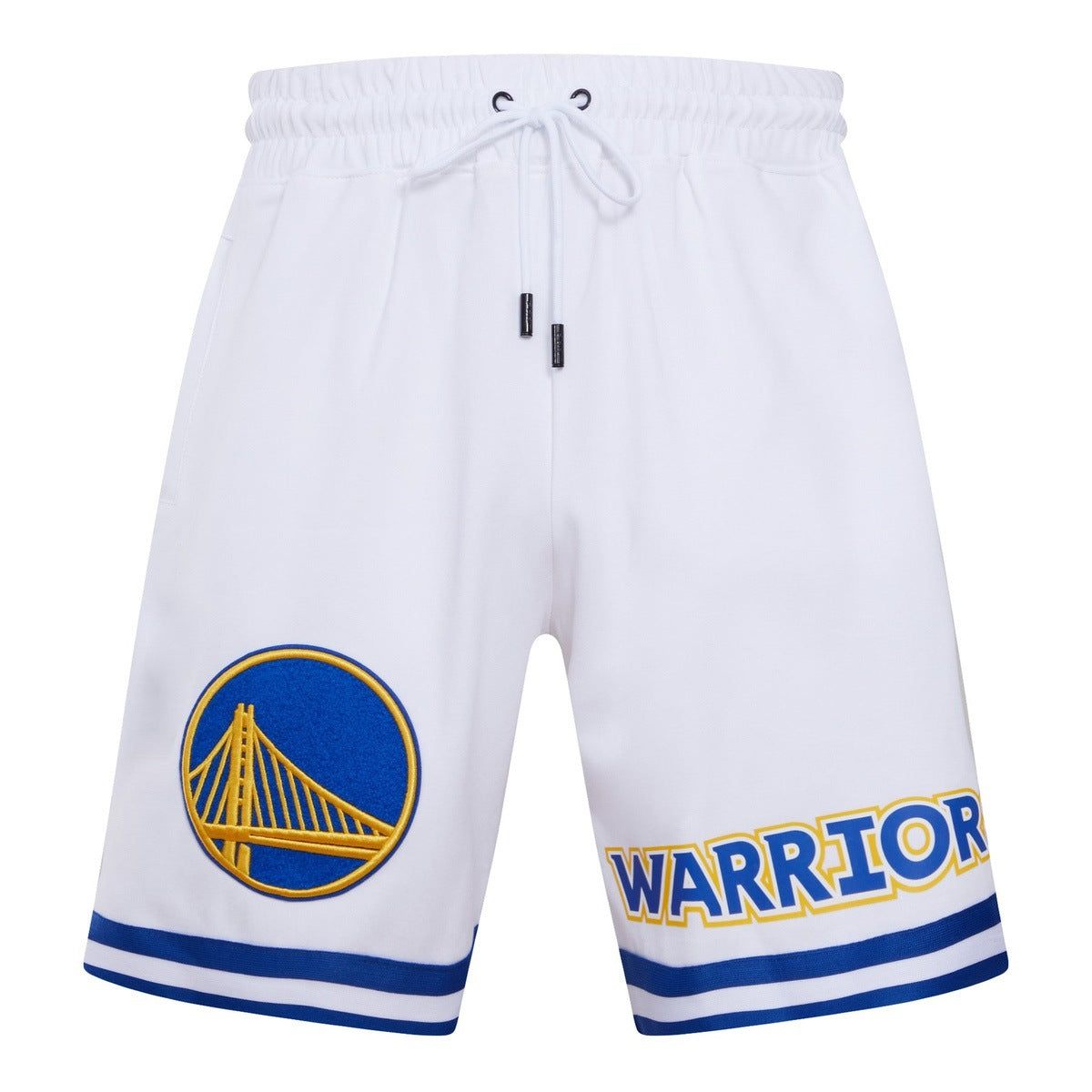 NBA GOLDEN STATE WARRIORS CLASSIC CHENILLE SHORT POUR HOMME (BLANC)