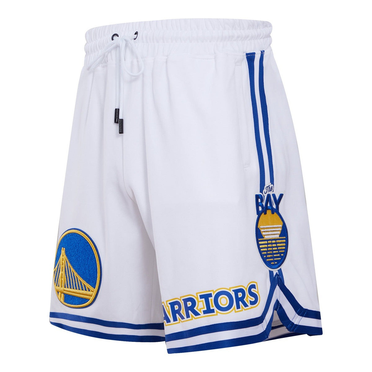 NBA GOLDEN STATE WARRIORS CLASSIC CHENILLE SHORT POUR HOMME (BLANC)