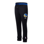 NBA GOLDEN STATE WARRIORS SCRIPT TAIL PANTALON OUATÉ EN MOLLETON CÔTELÉ POUR HOMME (NOIR/BLEU ROYAL/NOIR)