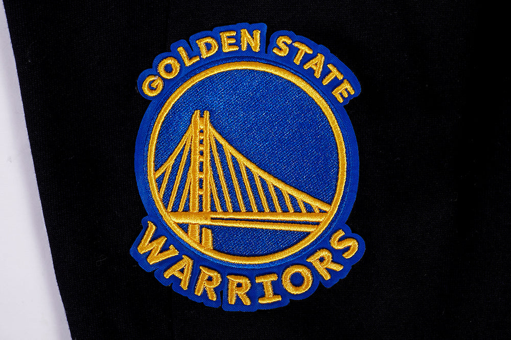 NBA GOLDEN STATE WARRIORS SCRIPT TAIL PANTALON OUATÉ EN MOLLETON CÔTELÉ POUR HOMME (NOIR/BLEU ROYAL/NOIR)