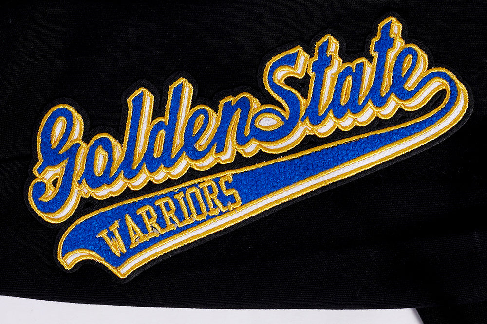 NBA GOLDEN STATE WARRIORS SCRIPT TAIL PANTALON OUATÉ EN MOLLETON CÔTELÉ POUR HOMME (NOIR/BLEU ROYAL/NOIR)