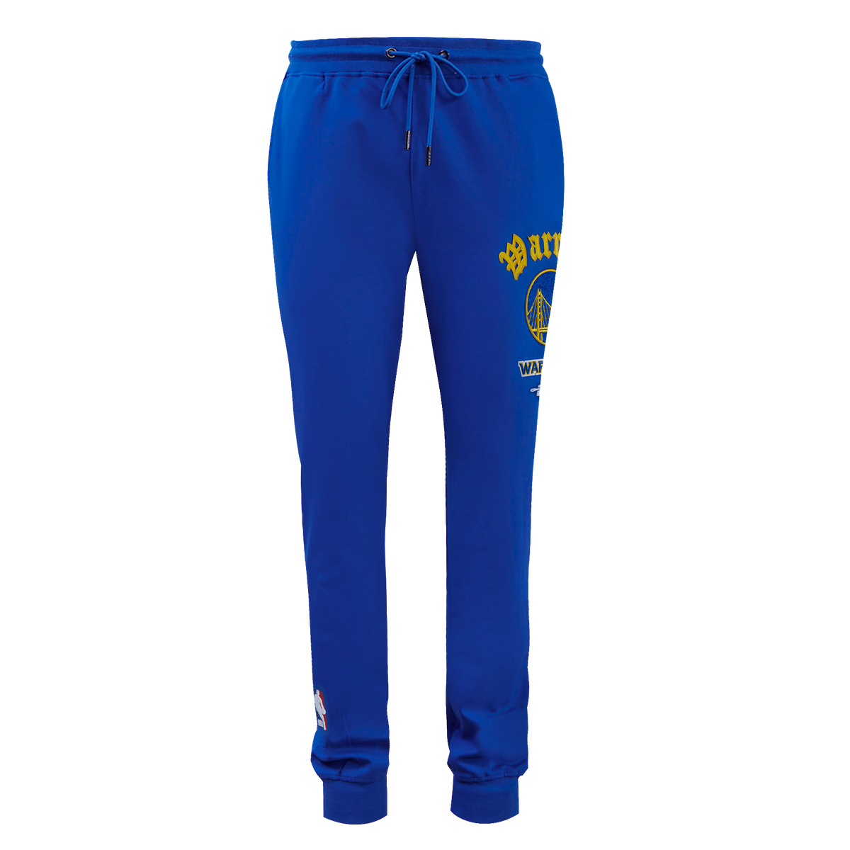 NBA GOLDEN STATE WARRIORS OLD ENGLISH MEN'S SWEATPANT (ROYAL BLUE)