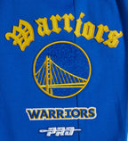 NBA GOLDEN STATE WARRIORS OLD ENGLISH MEN'S SWEATPANT (ROYAL BLUE)