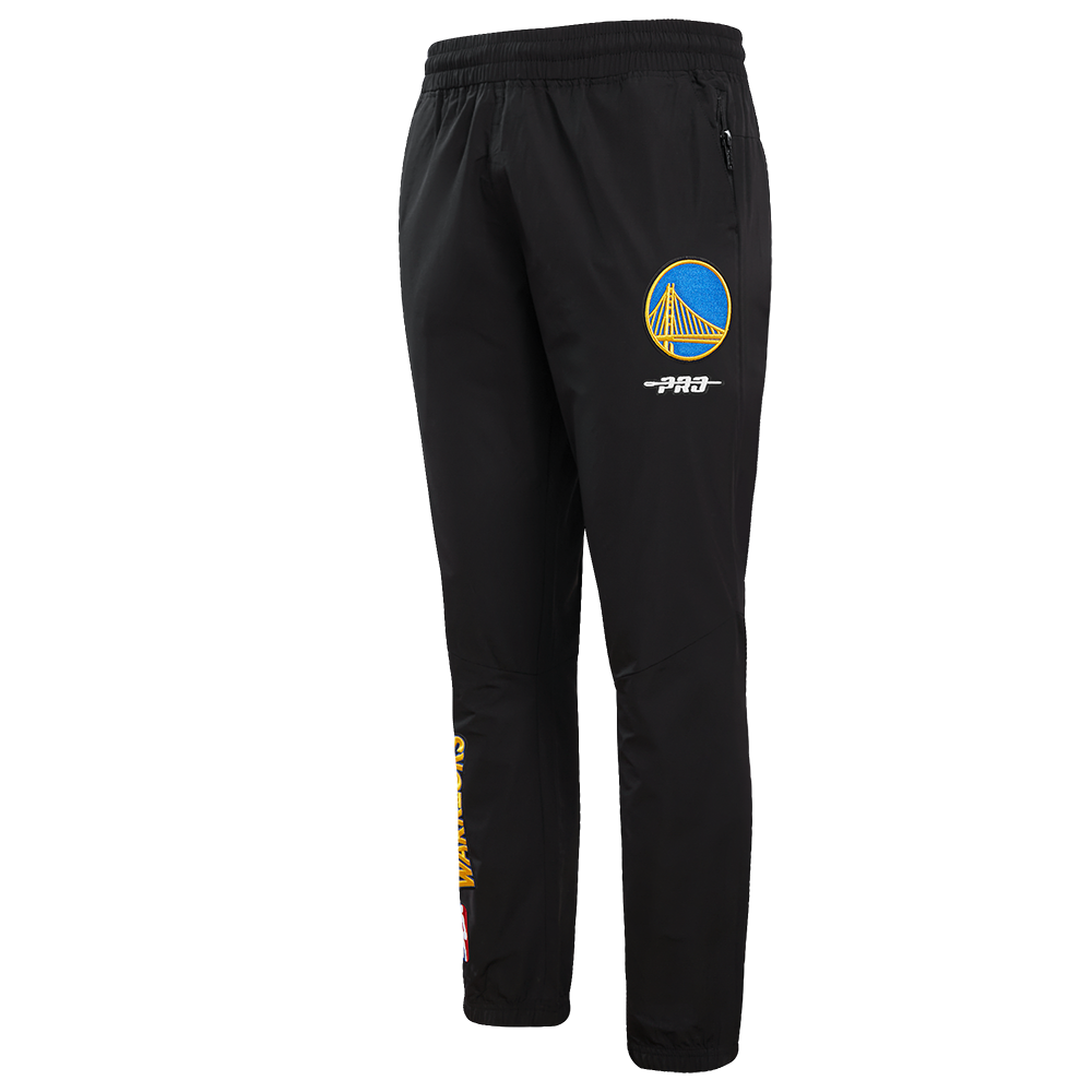 NBA GOLDEN STATE WARRIORS CLASSIC WIND SUIT MEN'S WOVEN PANT (BLACK)