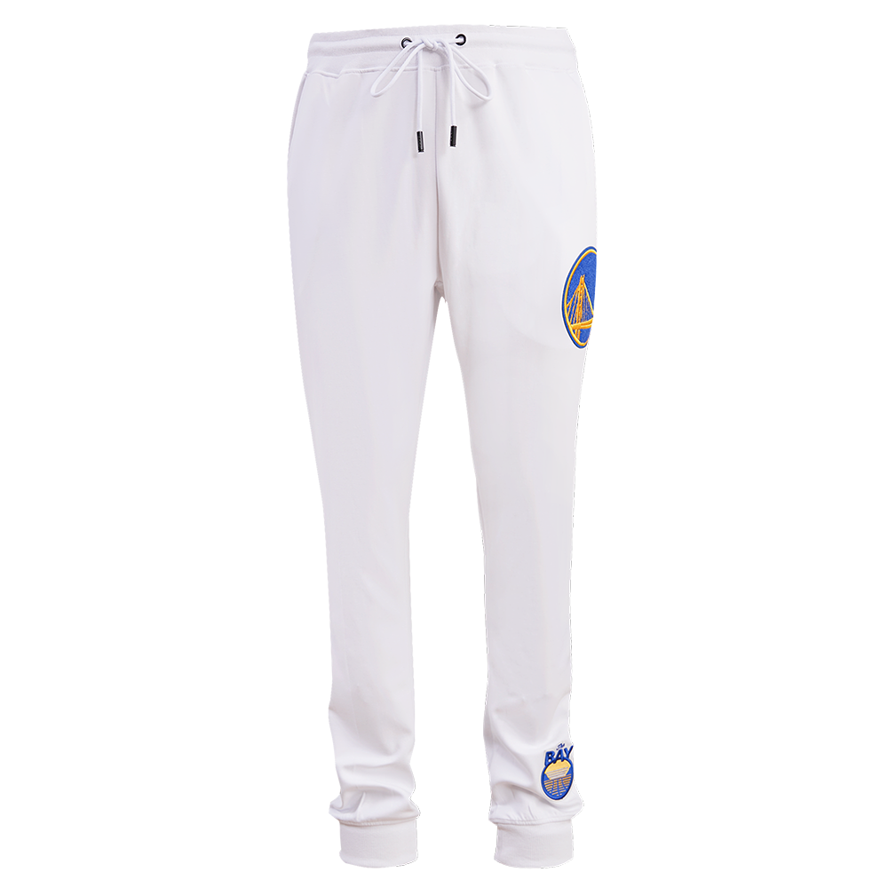 NBA GOLDEN STATE WARRIORS CLASSIC CHENILLE MEN'S JOGGER (WHITE)