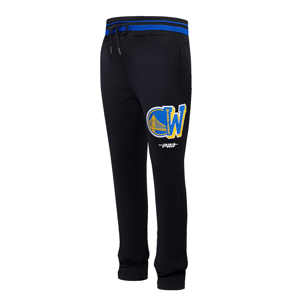 NBA GOLDEN STATE WARRIORS MASHUP MEN'S RIB SWEATPANT (BLACK/ROYAL BLUE/BLACK)