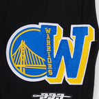 NBA GOLDEN STATE WARRIORS MASHUP MEN'S RIB SWEATPANT (BLACK/ROYAL BLUE/BLACK)