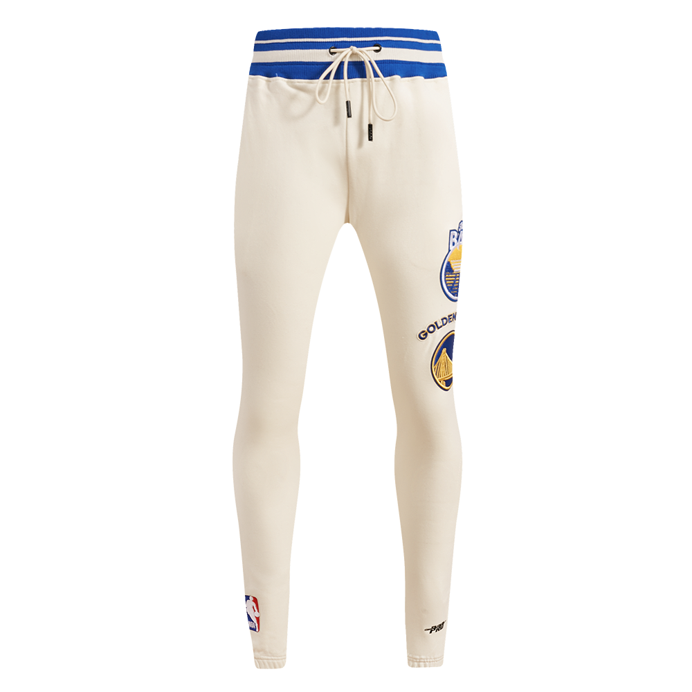 NBA GOLDEN STATE WARRIORS RETRO CLASSIC MEN'S SWEATPANT (EGGSHELL/ ROYAL BLUE)