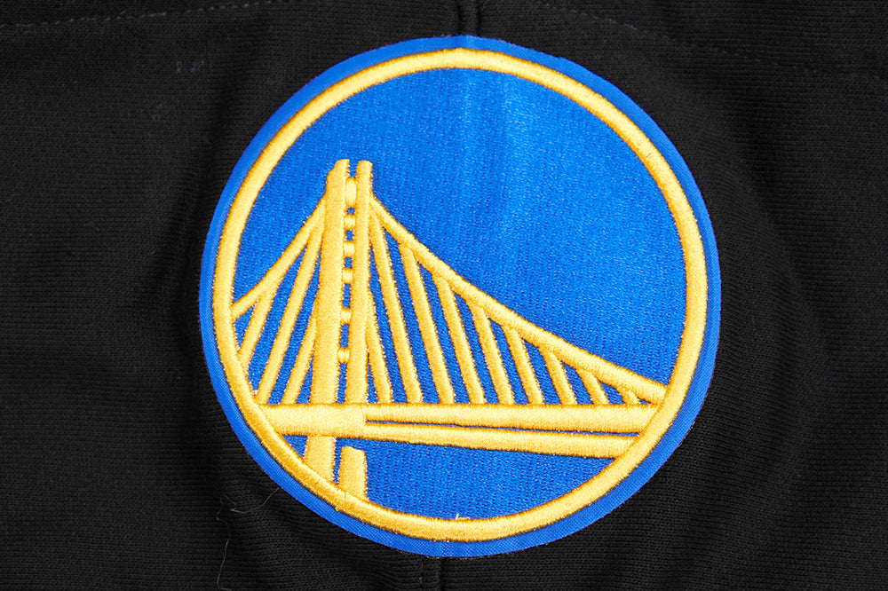 NBA GOLDEN STATE WARRIORS SCRIPT TAIL CHANDAIL À CAPUCHON EN MOLLETON CÔTELÉ POUR HOMME (NOIR/BLEU ROYAL/NOIR)