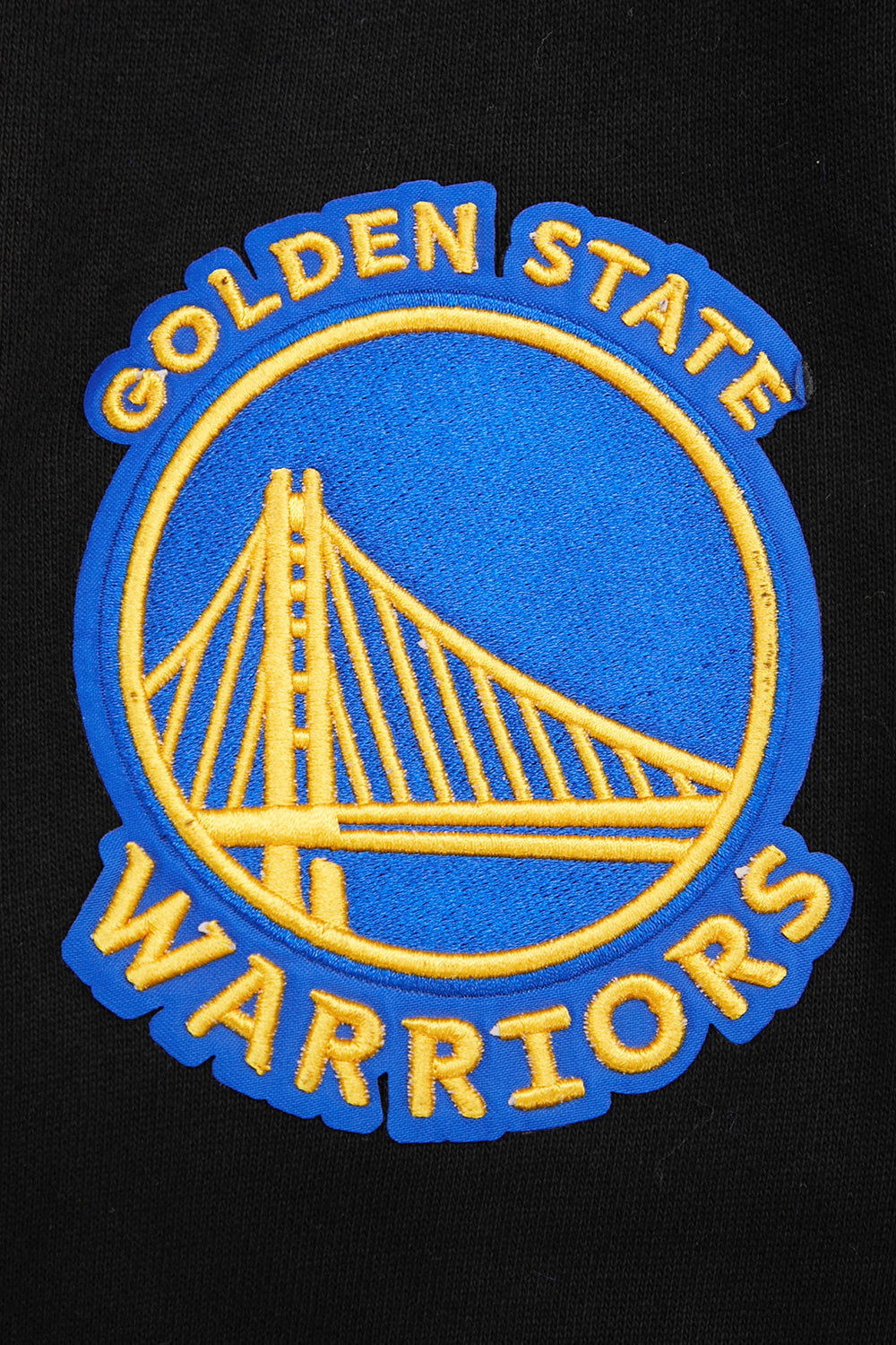 NBA GOLDEN STATE WARRIORS SCRIPT TAIL CHANDAIL À CAPUCHON EN MOLLETON CÔTELÉ POUR HOMME (NOIR/BLEU ROYAL/NOIR)