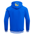 NBA GOLDEN STATE WARRIORS SCRIPT TAIL CHANDAIL À CAPUCHON EN MOLLETON CÔTELÉ POUR HOMME (BLEU ROYAL)