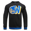NBA GOLDEN STATE WARRIORS CHANDAIL À COL ROND MASHUP CÔTELÉ POUR HOMME (NOIR/BLEU ROYAL/NOIR)