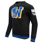 NBA GOLDEN STATE WARRIORS CHANDAIL À COL ROND MASHUP CÔTELÉ POUR HOMME (NOIR/BLEU ROYAL/NOIR)