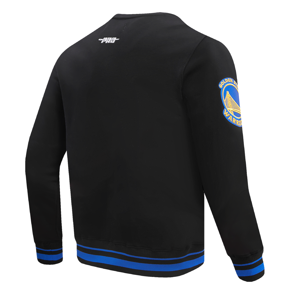 NBA GOLDEN STATE WARRIORS CHANDAIL À COL ROND MASHUP CÔTELÉ POUR HOMME (NOIR/BLEU ROYAL/NOIR)