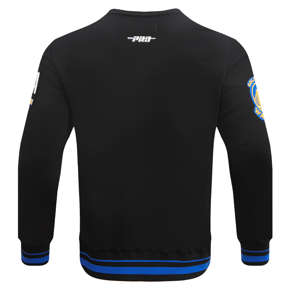 NBA GOLDEN STATE WARRIORS CHANDAIL À COL ROND MASHUP CÔTELÉ POUR HOMME (NOIR/BLEU ROYAL/NOIR)