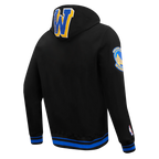 NBA GOLDEN STATE WARRIORS MASHUP MEN'S RIB PULLOVER HOODIE (BLACK/ROYAL BLUE/BLACK)
