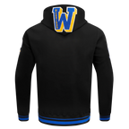 NBA GOLDEN STATE WARRIORS MASHUP MEN'S RIB PULLOVER HOODIE (BLACK/ROYAL BLUE/BLACK)