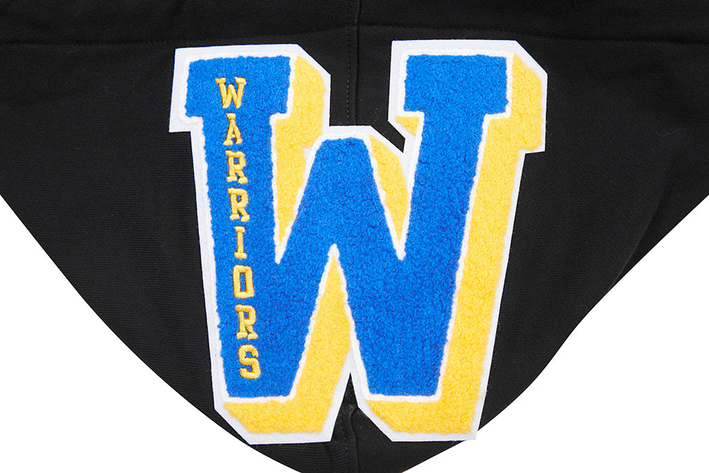 NBA GOLDEN STATE WARRIORS MASHUP MEN'S RIB PULLOVER HOODIE (BLACK/ROYAL BLUE/BLACK)