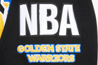 NBA GOLDEN STATE WARRIORS MASHUP MEN'S RIB PULLOVER HOODIE (BLACK/ROYAL BLUE/BLACK)