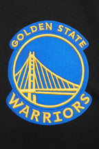 NBA GOLDEN STATE WARRIORS MASHUP MEN'S RIB PULLOVER HOODIE (BLACK/ROYAL BLUE/BLACK)