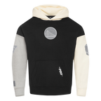 NBA GOLDEN STATE WARRIORS REVERSE FRENCH TERRY CHANDAIL À CAPUCHON EN MOLLETON À BLOCS DE COULEUR POUR HOMME (NOIR/GRIS/COQUILLE D'ŒUF)