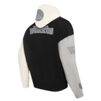 NBA GOLDEN STATE WARRIORS REVERSE FRENCH TERRY CHANDAIL À CAPUCHON EN MOLLETON À BLOCS DE COULEUR POUR HOMME (NOIR/GRIS/COQUILLE D'ŒUF)