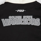 NBA GOLDEN STATE WARRIORS REVERSE FRENCH TERRY CHANDAIL À CAPUCHON EN MOLLETON À BLOCS DE COULEUR POUR HOMME (NOIR/GRIS/COQUILLE D'ŒUF)