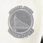 NBA GOLDEN STATE WARRIORS REVERSE FRENCH TERRY CHANDAIL À CAPUCHON EN MOLLETON À BLOCS DE COULEUR POUR HOMME (NOIR/GRIS/COQUILLE D'ŒUF)