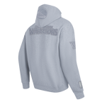 NBA GOLDEN STATE WARRIORS REVERSE FRENCH TERRY CHANDAIL À CAPUCHON EN MOLLETON À ÉPAULES TOMBANTES POUR HOMME (GRIS CHINÉ FONCÉ)