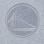 NBA GOLDEN STATE WARRIORS REVERSE FRENCH TERRY CHANDAIL À CAPUCHON EN MOLLETON À ÉPAULES TOMBANTES POUR HOMME (GRIS CHINÉ FONCÉ)